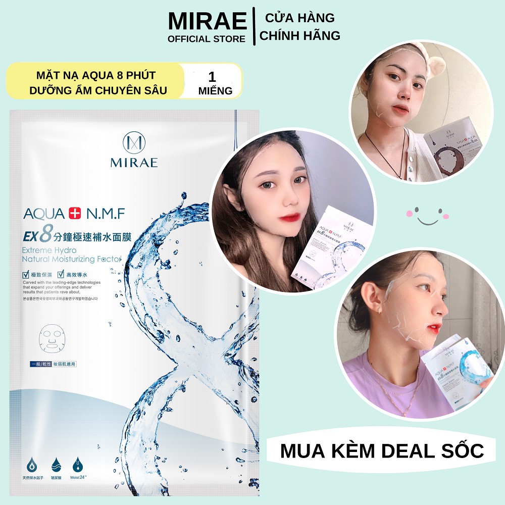 Mặt nạ Mirae EX 8 Phút  [𝑭𝒓𝒆𝒆𝒔𝒉𝒊𝒑]Cấp Am Cấp Tốc Cải Thiện Da Khô - Mang Lại Làn Da Căng Mịn 20g/Miếng