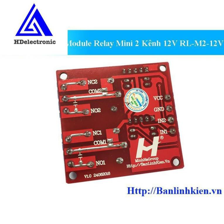 [TP] [Siêu Rẻ] [Mô đun] Module Relay Mini 2 Kênh 12V RL-M2-12V zin