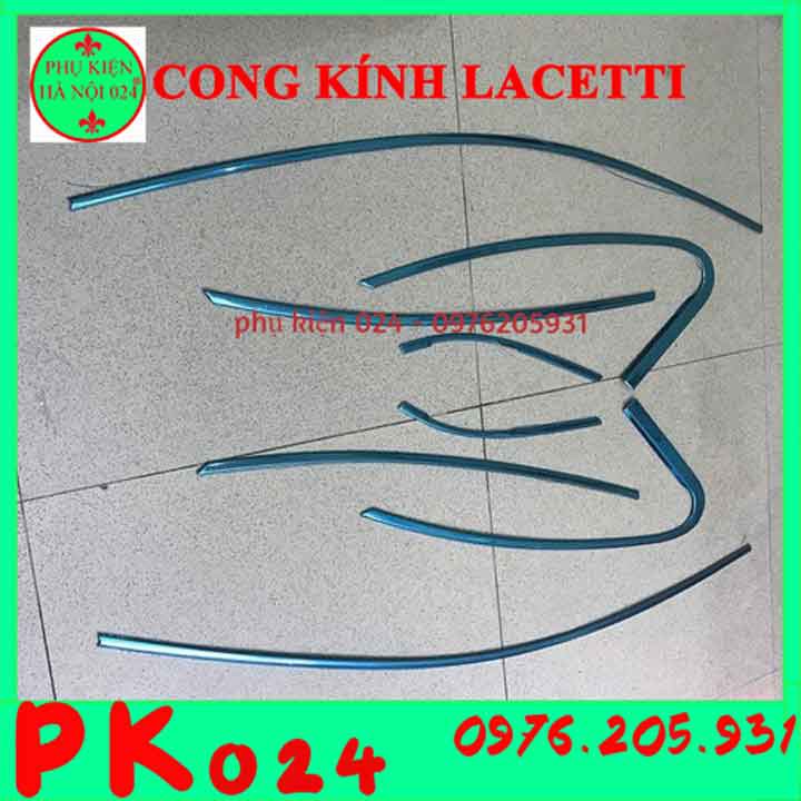 [Lacetti 2004-2009] Bộ Nẹp Viền Chân Kính, Cong Kính Inox Cho Lacetti 2004-2009