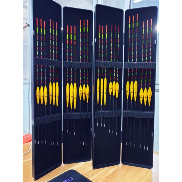 Bộ 12 phao câu đài nano màu vàng - Hộp phao câu đài