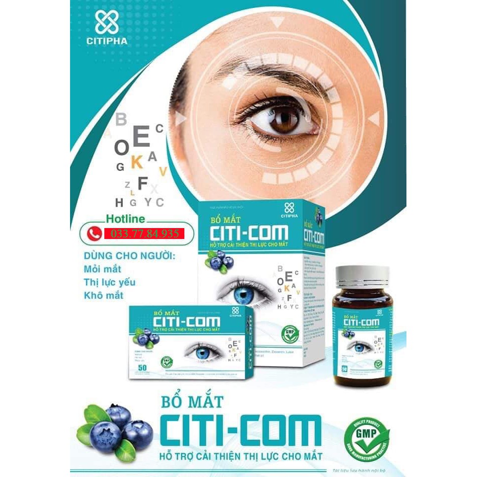 Viên bổ mắt tăng cường thị lực CITI-COM ( 50 viên)