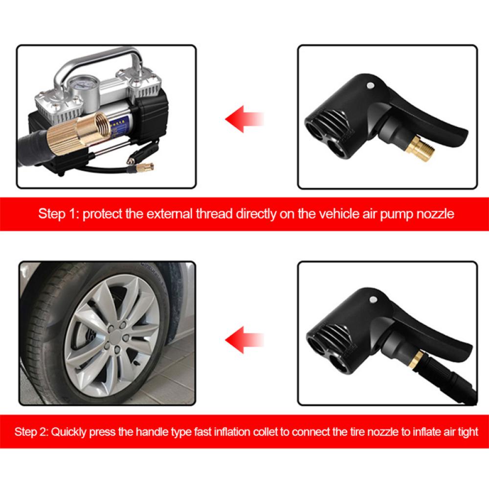 Vòi Bơm Hơi Lốp Xe Hơi / Xe Máy / Xe Đạp Tự Động E1F6
