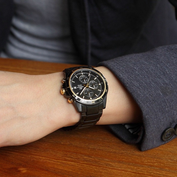 Đồng hồ nam Casio Edifice EFR-526BK-1A9 dây thép không gỉ, chống nước 50m, hàng chính hãng