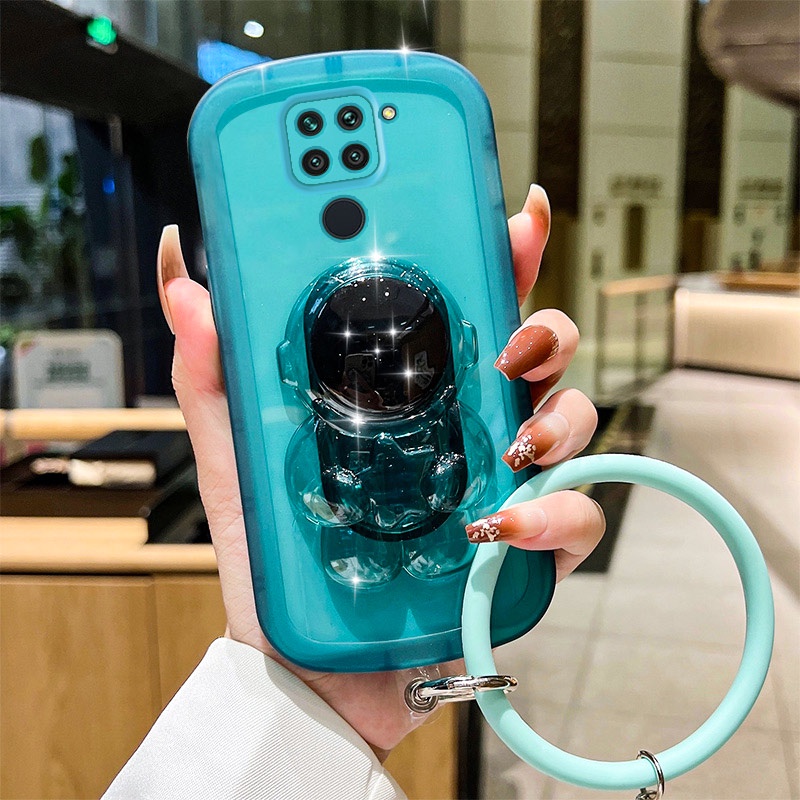 Ốp Điện Thoại Silicon Hình Phi Hành Gia Có Dây Đeo Cho Xiaomi Redmi Note 9 9S Nota 9 Pro Max