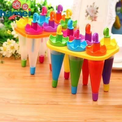 Khuôn làm kem hình ô, bộ khuôn làm kem 6 chiếc ô xinh xắn
