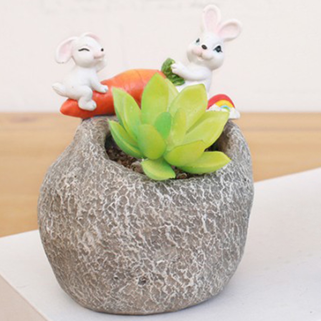 Chậu Hoa Mini Bằng Nhựa Resin Sáng Tạo Trang Trí Nhà Cửa