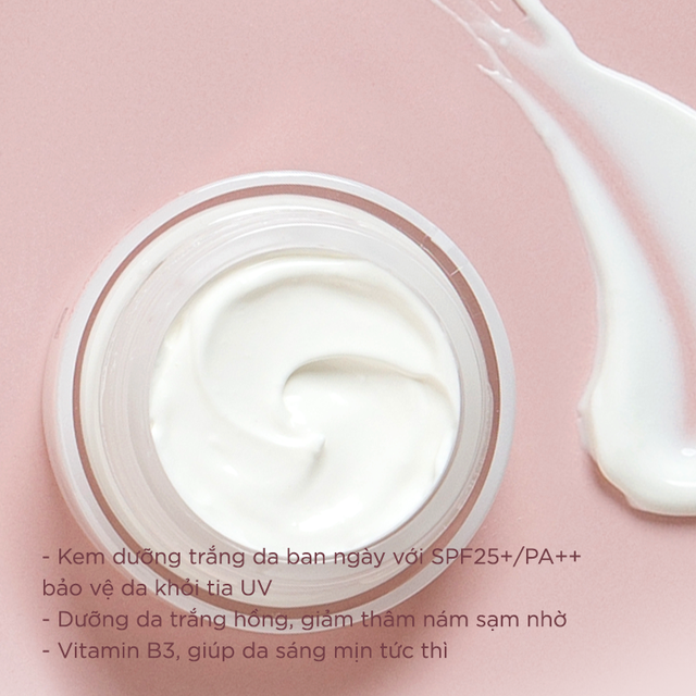 Kem dưỡng trắng da chống nắng ban ngày Senka White Beauty Glow UV Cream SPF 25 PA ++ 50g - 15539 | BigBuy360 - bigbuy360.vn