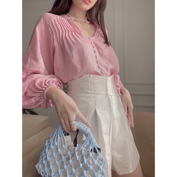 Áo linen tay bồng - Erica Blouse