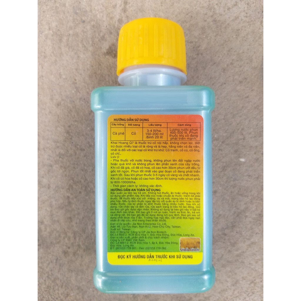 Thuốc Diệt Cỏ Khai Hoang Q7 (chai 100ml), thuốc trừ cỏ Q7