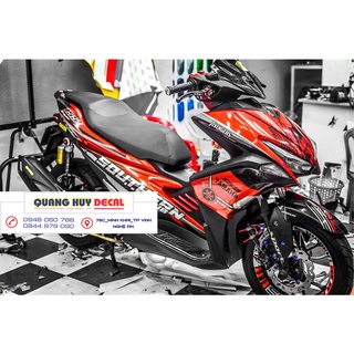 Tem trùm NVX đỏ đen - Độ dán team trùm decal xe máy NVX đỏ đen - Team trùm decal xe máy NVX rẻ đẹp và chất