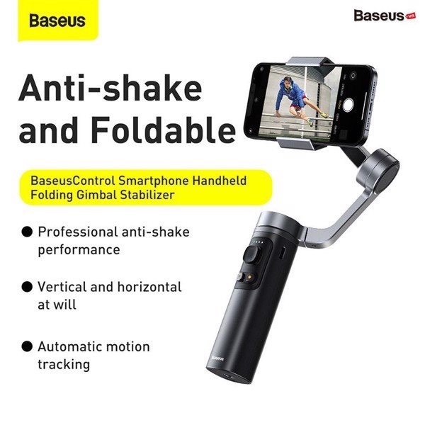 Gậy gimbal chống rung xếp gọn Baseus Control Smartphone Handheld Folding Gimbal Stabilizer