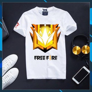 (SALE SỐC) [Đủ size] Áo Free Frie cotton màu trắng chất cực đẹp logo Rank Đại Kiện Tướng
