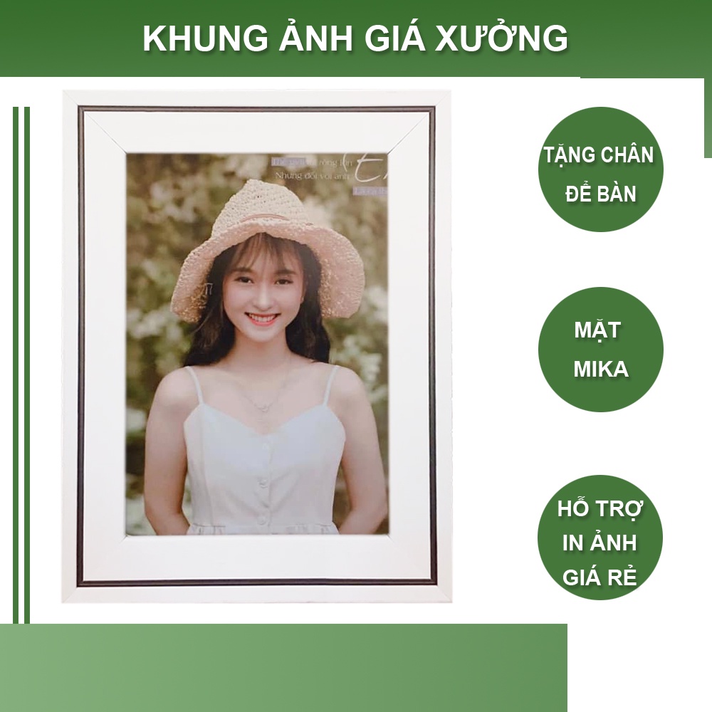 Khung ảnh để bàn 15x21 ❤️ SIÊU RẺ ❤️ Khung Hình Treo Tường Cao Cấp - Free In Hình