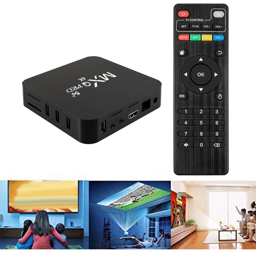 Hộp giải mã kèm điều khiển từ xa MXQ PRO 5G 4K HD 4G + 64G