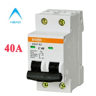 Cầu Dao 2 pha 40A cầu dao tổng , CB   aptomat , át tự động MCB Dobo Electric Korea