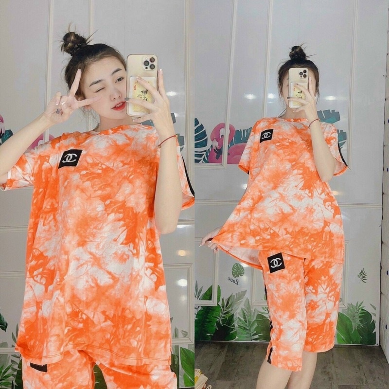 sét bộ đùi phối màu ngắn tay