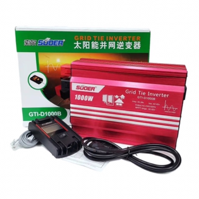 Bộ hòa lưới điện có đồng hồ hiển thị 1000W GRID TIE INVERTER - GTI-D1000B ( LC Studio 👍)