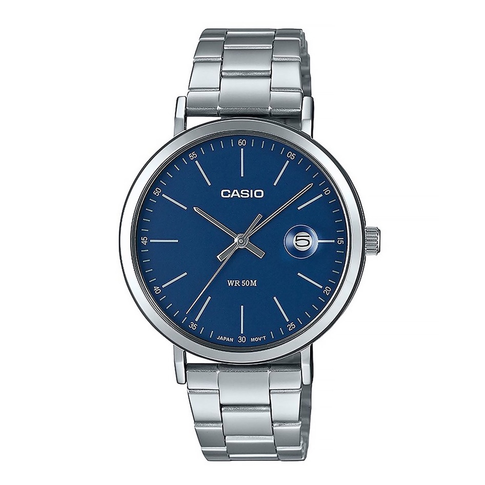 Đồng hồ nam/nữ Casio MTP-E175D-2E dây thép không gỉ, chống nước 50m, size 38mm, hàng chính hãng