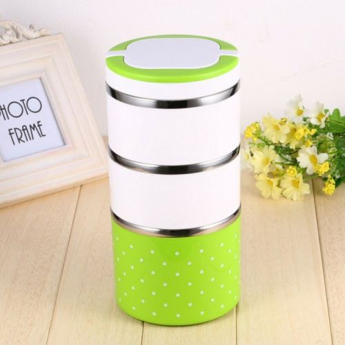 Camen 3 tầng chấm bi - Hộp cơm cao cấp | BigBuy360 - bigbuy360.vn