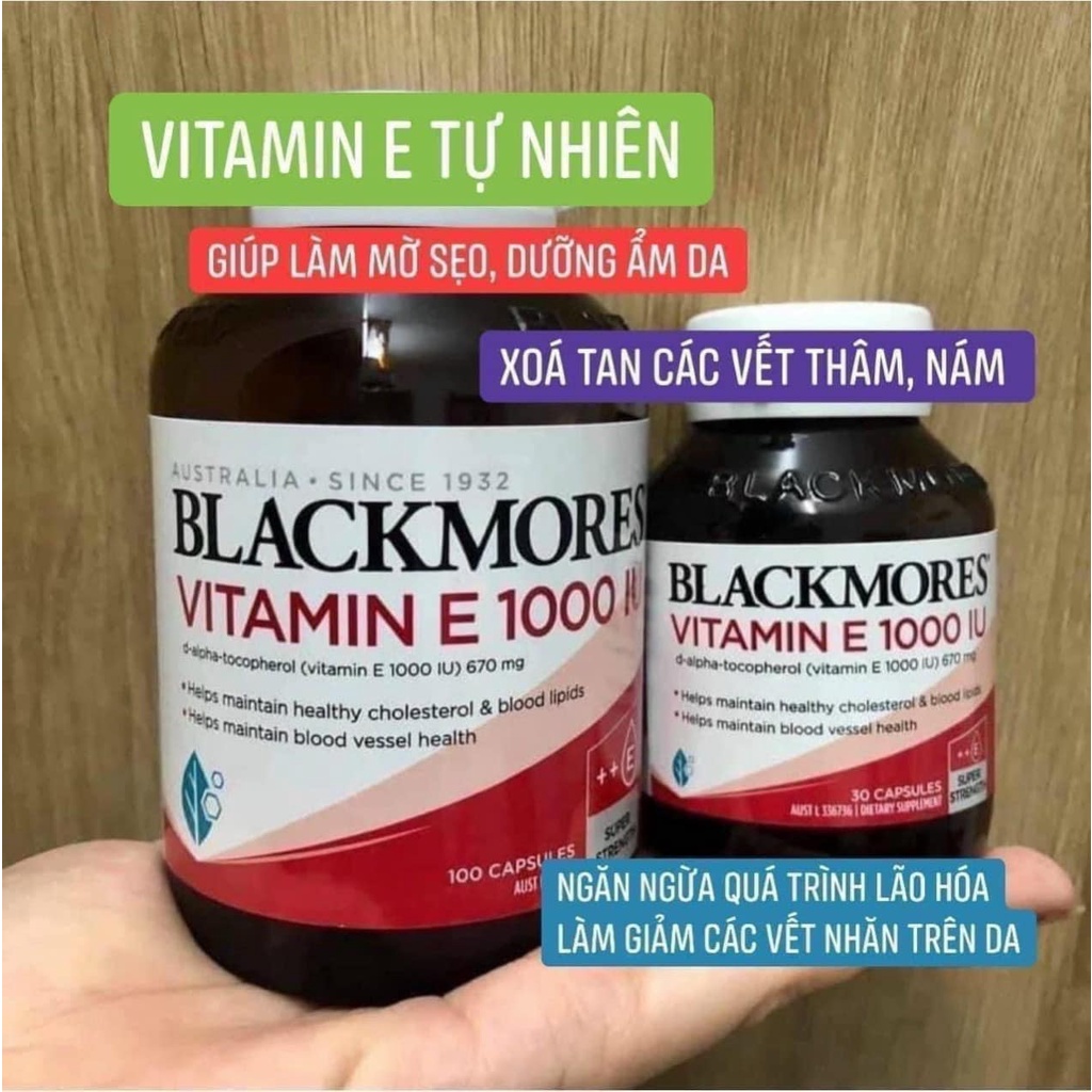 Vitamin E tự nhiên Blackmores Vitamin Natural E 500IU / 1000IU