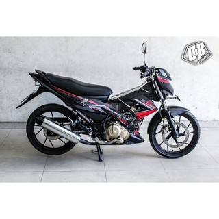 [D4B-Tem chuẩn xịn] Tem trùm xe Raider Samurai Red Black