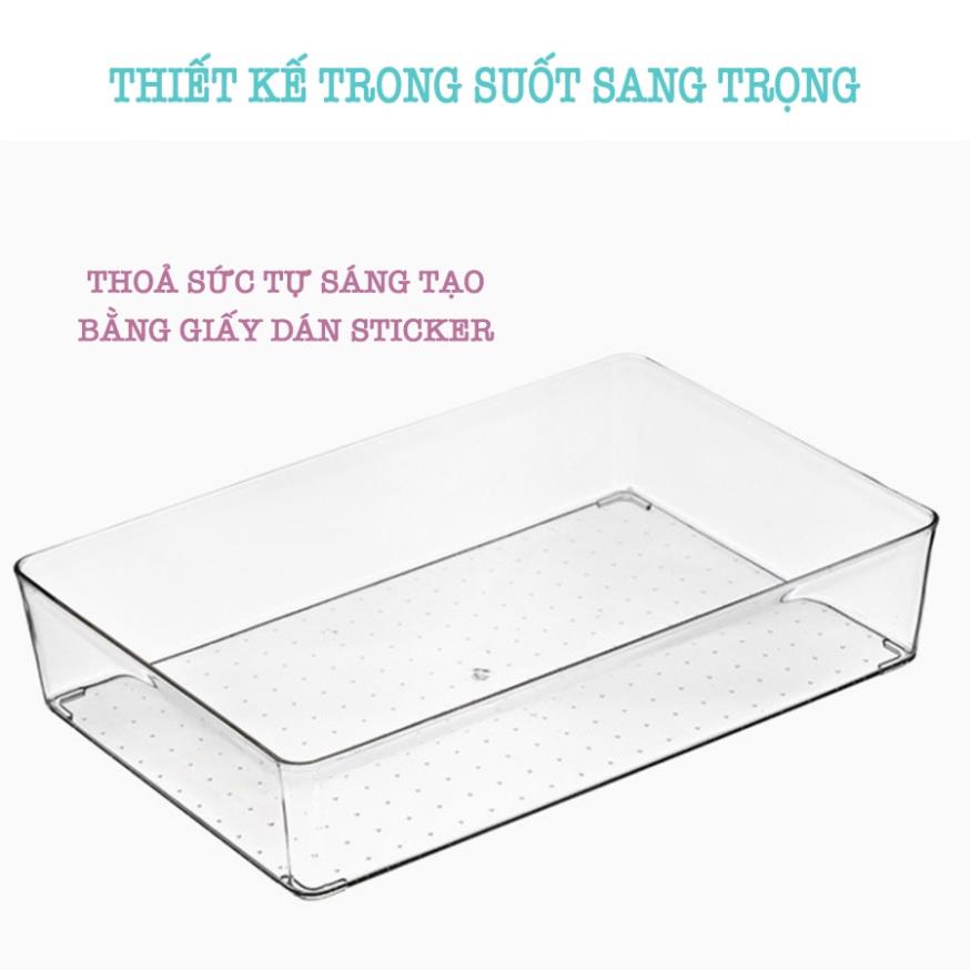 Khay Chia Ngăn Kéo Tủ Trong Suốt Nhiều Size Siêu Dày Dặn P003