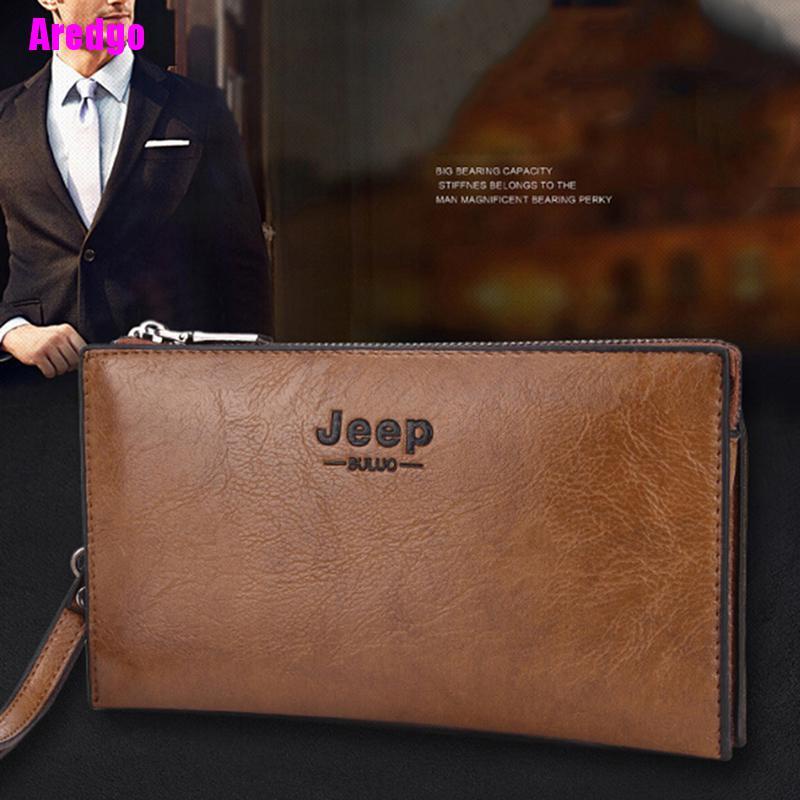 Ví da JEEP BULUO dáng dài thời trang cho nam