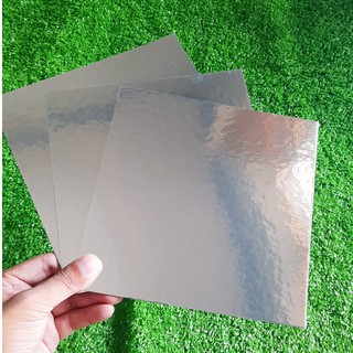 5 ĐẾ GIẤY LÓT BÁNH KEM HÌNH VUÔNG/ HÌNH TRÒN MÀU BẠC NHIỀU SIZE