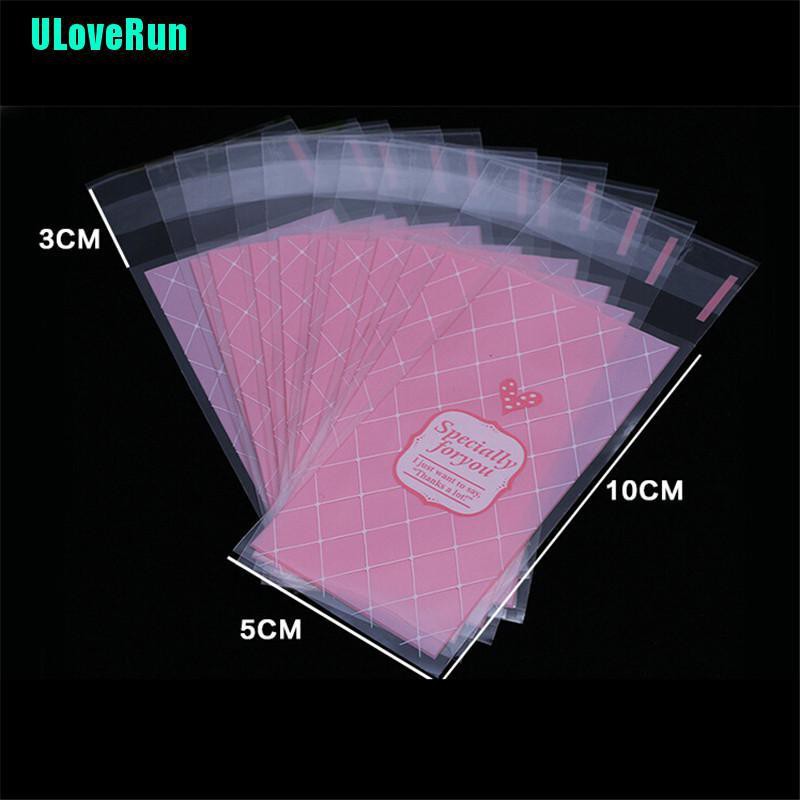 Set 100 Túi Nhựa Mini Tự Dính Dùng Để Đựng Bánh Quy Tiện Lợi