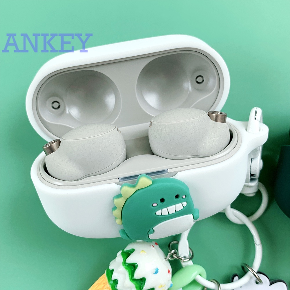 SONY WF-1000XM4 / WF-1000XM3 Case Vỏ Bảo Vệ Hộp Sạc Tai nghe không dây Bằng Silicon Hình Khủng Long Cho Sony Wf-1000Xm4 / Wf-1000Xm3