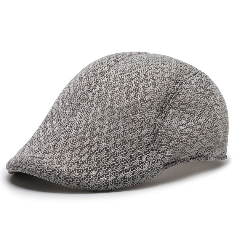 Mũ Beret Phối Lưới Thoáng Khí Thời Trang Xuân Hè Cho Nam