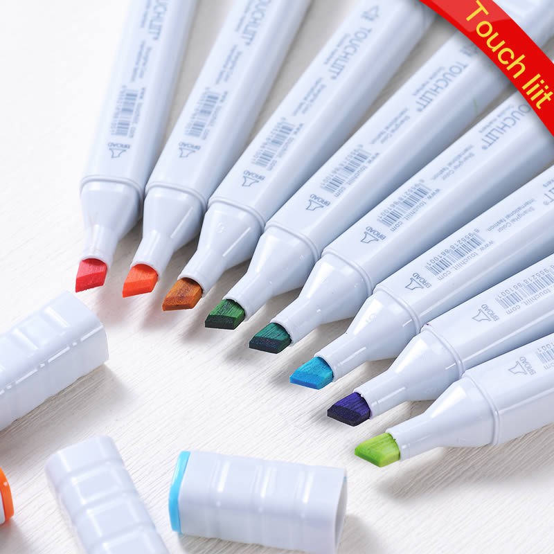 Bút marker Touchliit 7 loại 30/40/60/80 màu marker túi vải, màu dạ touchliit vẽ siêu đẹp