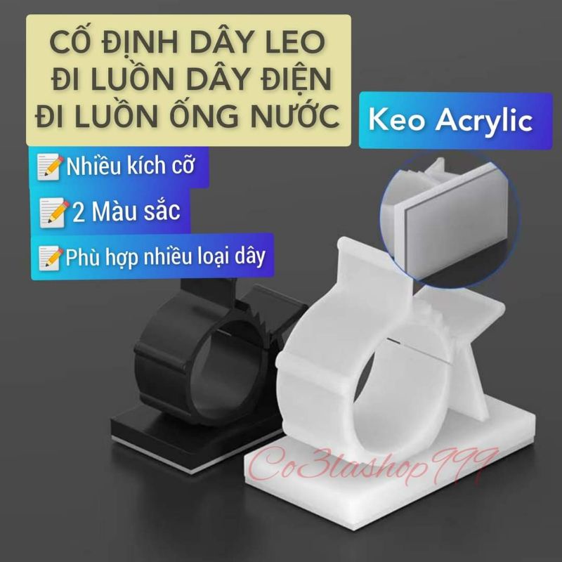 Kẹp nhựa cố định dây leo, ₫i luồn dây điện, ống dẫn nhiều kích cỡ  Dùng trên GẠCH MEN