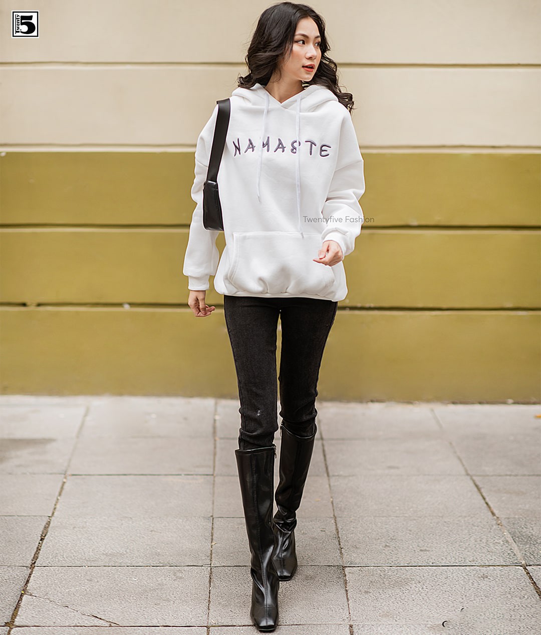 Quần jeans nữ trơn ống bó Twentyfive 3612