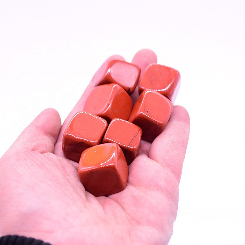 Viên đá thanh tẩy Red Jasper C13 vuông phong thủy chơi tarot