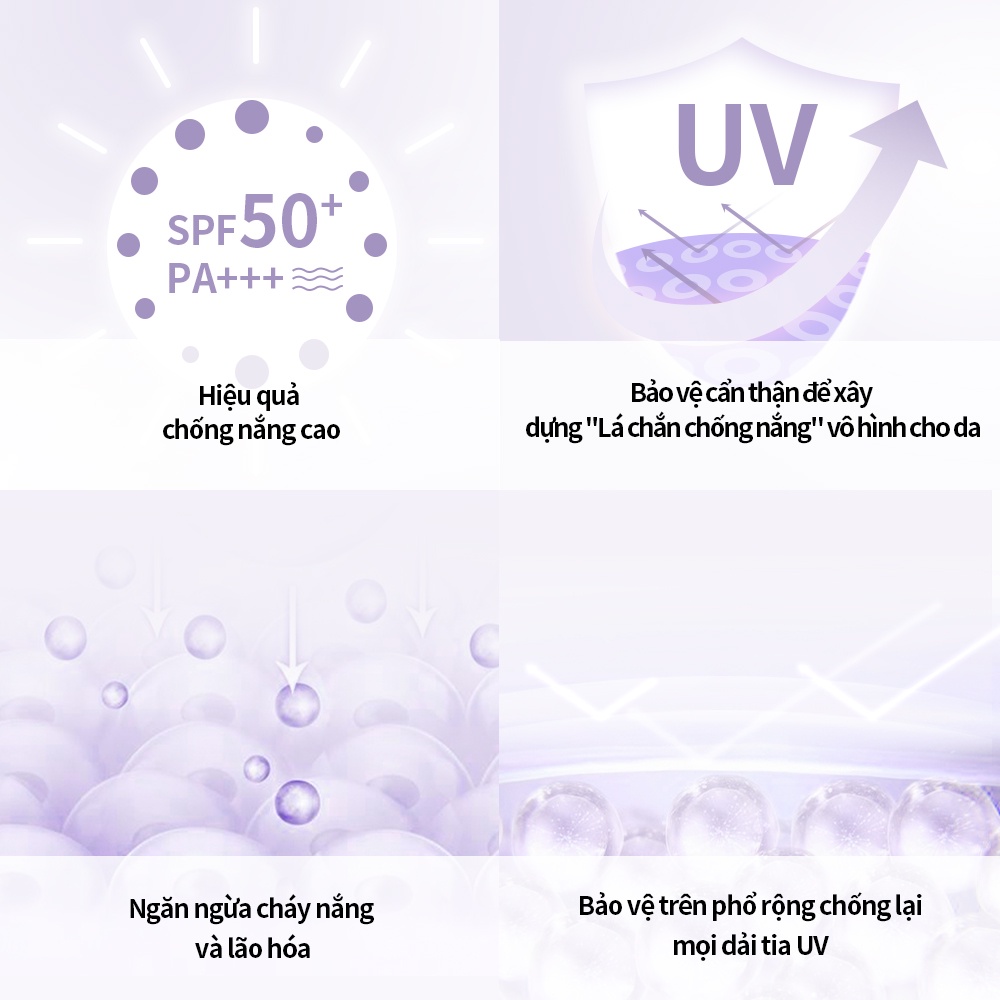 Kem chống nắng LANBENA Niacinamide SPF 50+ PA+ + + UVA UVB làm sáng da nhạy cảm 30ml