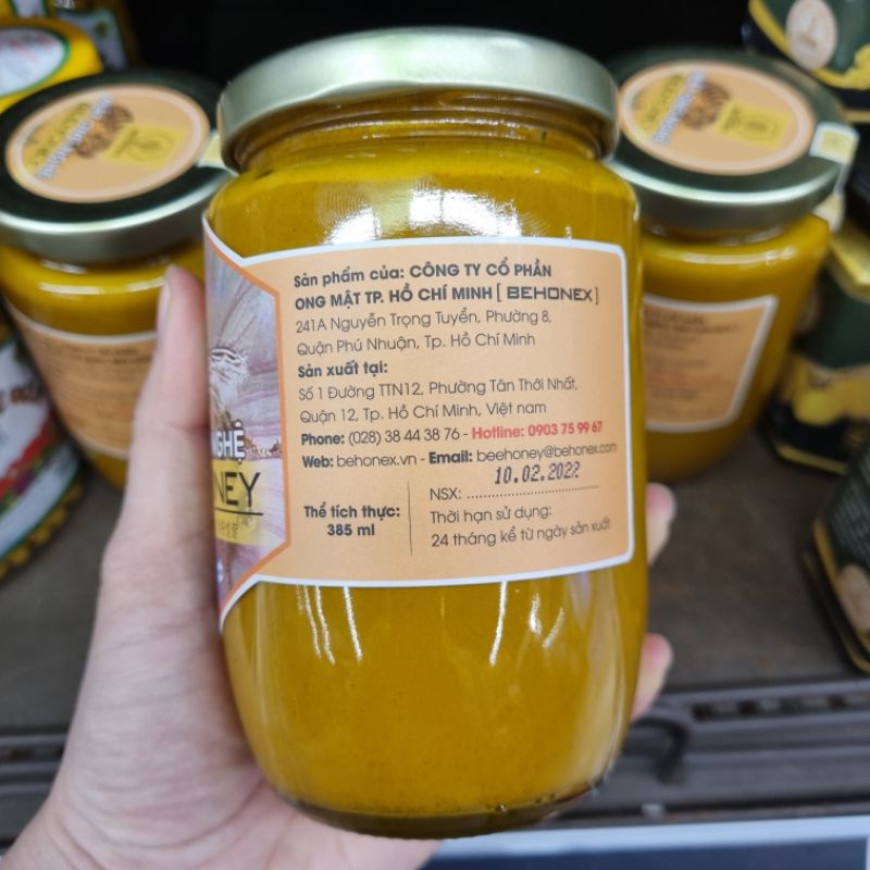 Mật Ong Nghệ Bee Honey Lọ 385ML Chính Hãng - 100% Thành Phần Tự Nhiên