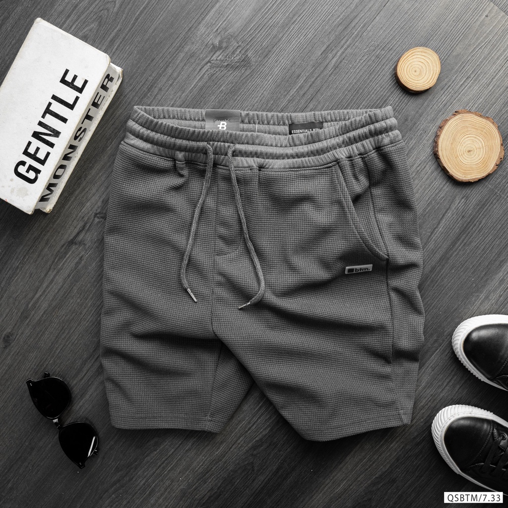 Quần short lửng thời trang essentials chất vải thun pique dòng cao cấp, lên form cực đẹp 9486