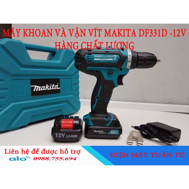 MÁY VẶN VÍT MAKITA-DF331D PIN LI-ION 12V