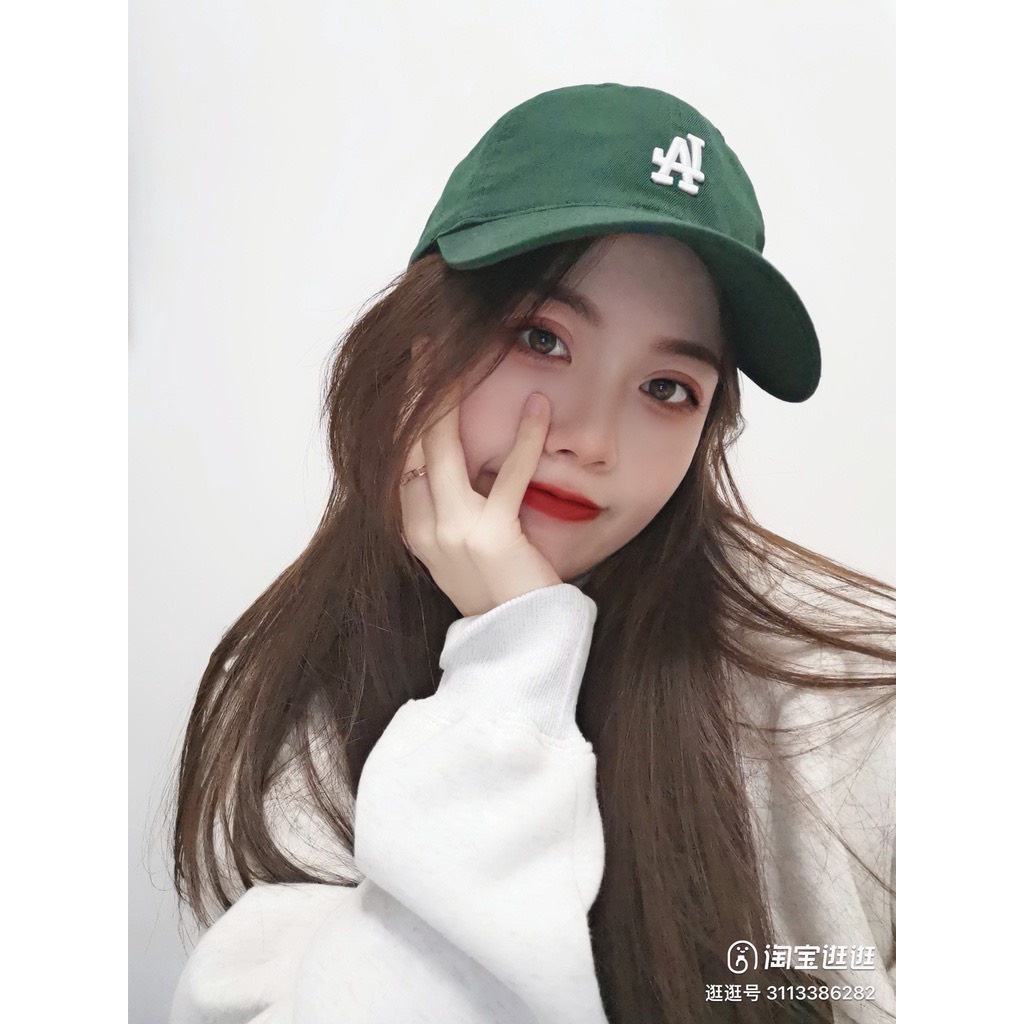 Mũ Lưỡi Trai LA Unisex 🌹FREE SHIP 🌹 Chất Liệu Vải Kaki, Nón Lưỡi Trai Hàn Quốc Màu Xanh Lá