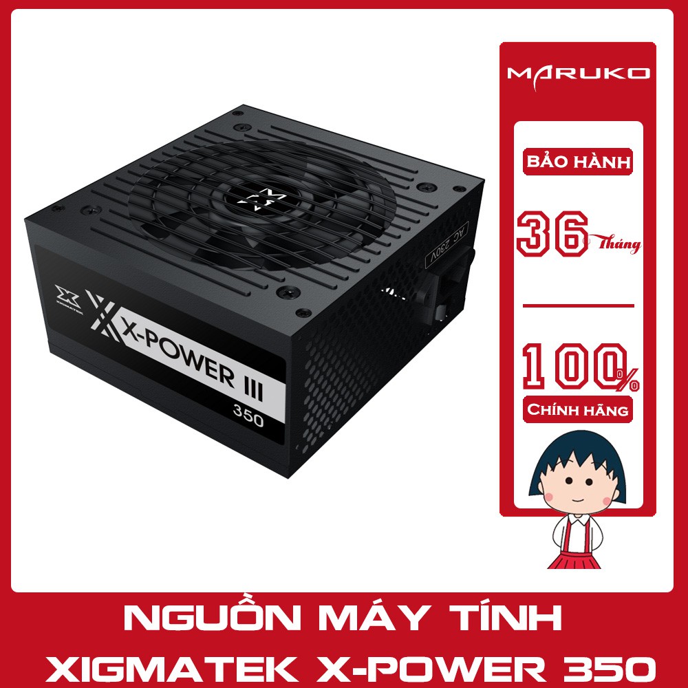 Nguồn máy tính công suất thực 250W  XIGMATEK X-POWER III X-350 (EN45952) - Bảo hành 36 tháng