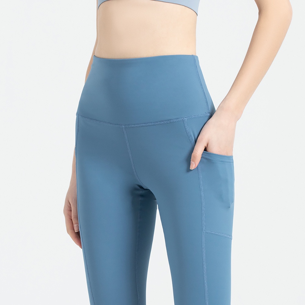 Quần legging thể thao OHSUNNY eo cao tập yoga/ thể hình có túi cho nữ