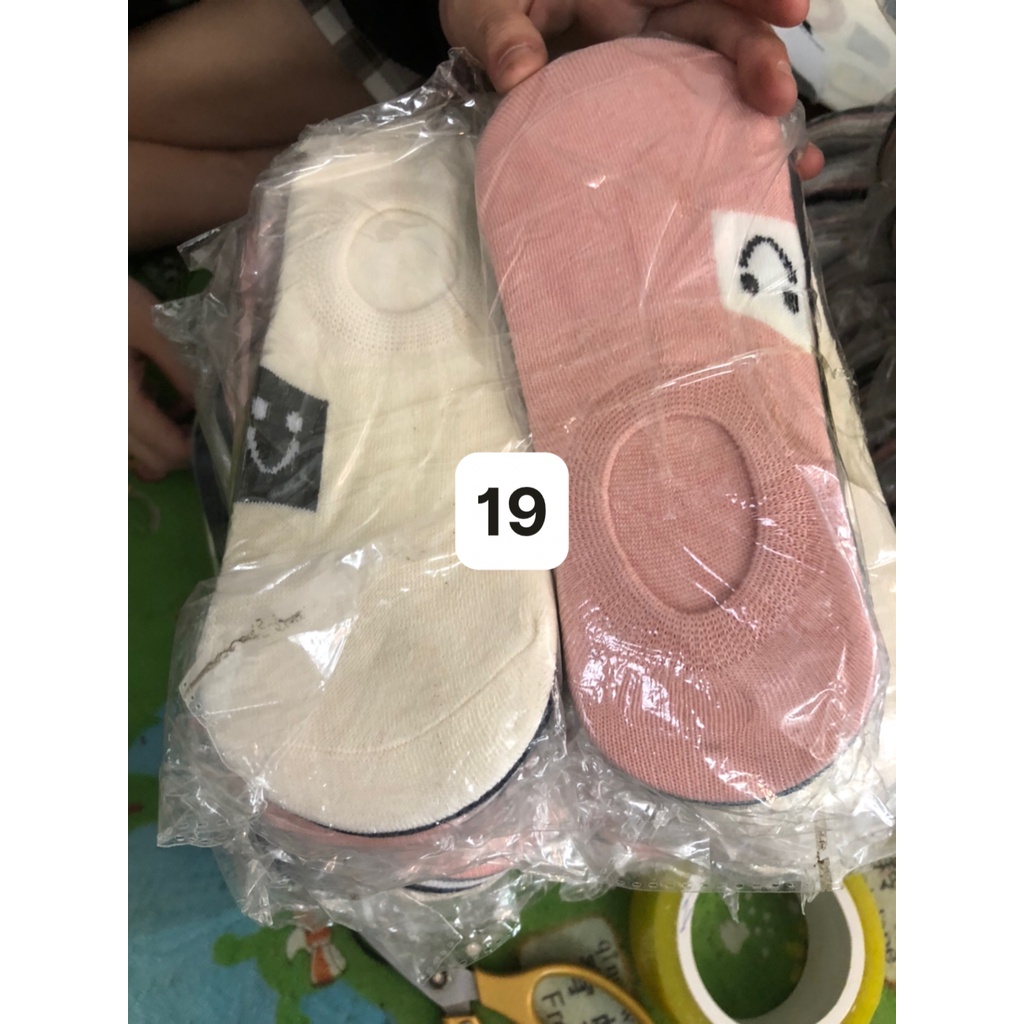 Tất cổ ngắn,vớ lười nửa bàn chân cao cấp (BÁN THEO SET/5 ĐÔI)