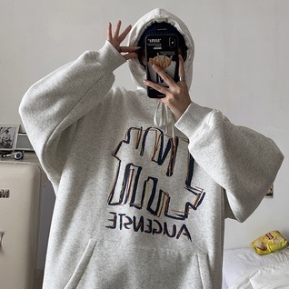 Áo hoodie IELGY form rộng phong cách Harajuku Hàn Quốc có size lớn cho nữ