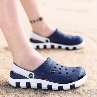 Dép Cross Unisex xanh dương -Tặng sticker - Dép nhựa nam nữ đi mưa siêu nhẹ