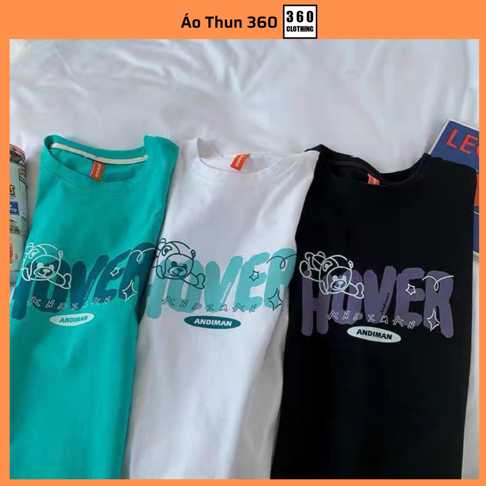 Áo thun nam nữ form rộng Hover cotton 3 màu siêu hót dáng unisex oversize tay lỡ tee phông phong cách ulzzang