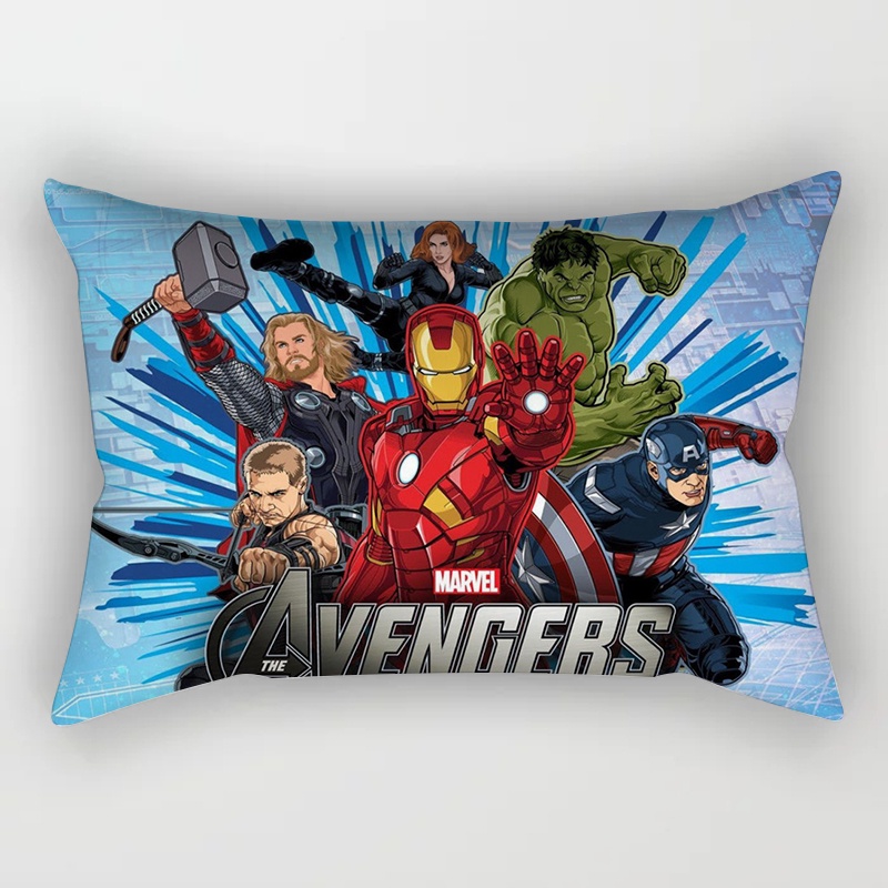 Vỏ Gối Chữ Nhật 30x50cm/50x75cm In Hình Siêu Anh Hùng Marvel Sáng Tạo Trang Trí Nhà Cửa