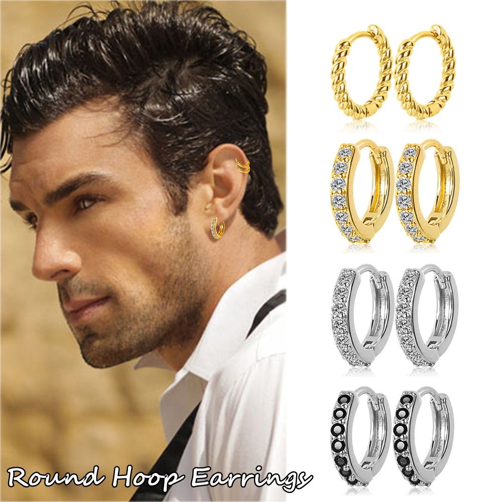 Khuyên Xỏ Mũi Đính Đá Zircon Màu Xanh Dương Thời Trang Cho Nam Và Nữ