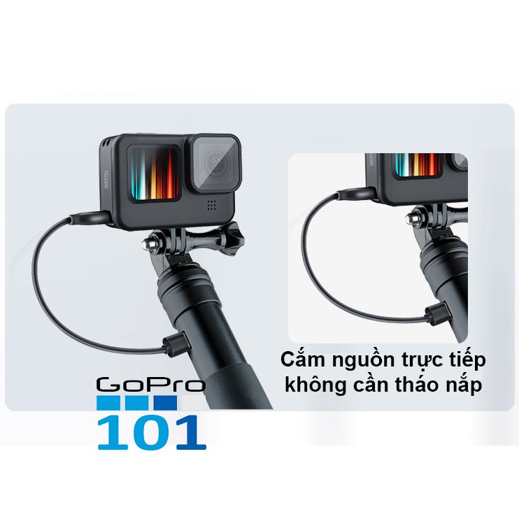 Nắp Che Pin Có Cổng Sạc cho GoPro 9 Hiệu Telesin - Gopro101 - inoxnamkim - Nắp che Pin Hero 9