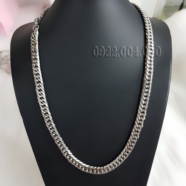 Dây chuyền xích đôi giác cạnh bảng 9mm, dây chuyền nam DZ1718.